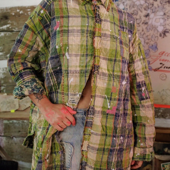 💚MAGNOLIA PEARL YD Truvy Workshirt💚 - Picture 2 of 6